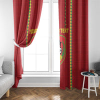 Custom Guinea Bissau Football Window Curtain Go Djurtus - Red Ver - Wonder Print Shop