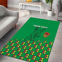 Custom Guinea Bissau Football Area Rug Go Djurtus - Green Ver - Wonder Print Shop