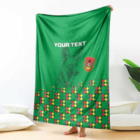 Custom Guinea Bissau Football Blanket Go Djurtus - Green Ver