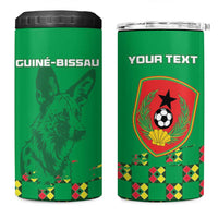 Custom Guinea Bissau Football 4 in 1 Can Cooler Tumbler Go Djurtus - Green Ver - Wonder Print Shop