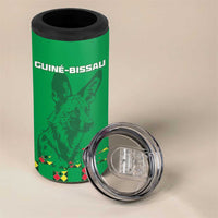 Custom Guinea Bissau Football 4 in 1 Can Cooler Tumbler Go Djurtus - Green Ver - Wonder Print Shop