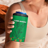 Custom Guinea Bissau Football 4 in 1 Can Cooler Tumbler Go Djurtus - Green Ver - Wonder Print Shop