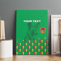 Custom Guinea Bissau Football Canvas Wall Art Go Djurtus - Green Ver - Wonder Print Shop