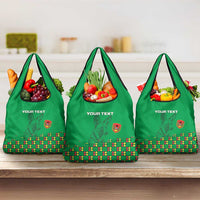 Custom Guinea Bissau Football Grocery Bag Go Djurtus - Green Ver