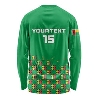 Custom Guinea Bissau Football Long Sleeve Shirt Go Djurtus - Green Ver - Wonder Print Shop