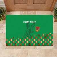 Custom Guinea Bissau Football Rubber Doormat Go Djurtus - Green Ver - Wonder Print Shop