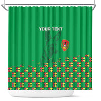 Custom Guinea Bissau Football Shower Curtain Go Djurtus - Green Ver