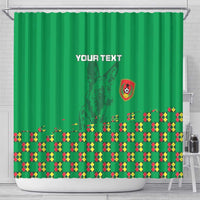Custom Guinea Bissau Football Shower Curtain Go Djurtus - Green Ver
