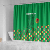Custom Guinea Bissau Football Shower Curtain Go Djurtus - Green Ver