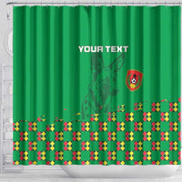Custom Guinea Bissau Football Shower Curtain Go Djurtus - Green Ver
