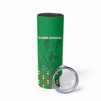 Custom Guinea Bissau Football Skinny Tumbler Go Djurtus - Green Ver - Wonder Print Shop
