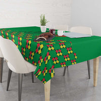Custom Guinea Bissau Football Tablecloth Go Djurtus - Green Ver - Wonder Print Shop