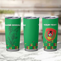 Custom Guinea Bissau Football Tumbler Cup Go Djurtus - Green Ver - Wonder Print Shop