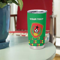 Custom Guinea Bissau Football Tumbler Cup Go Djurtus - Green Ver - Wonder Print Shop