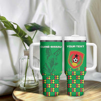 Custom Guinea Bissau Football Tumbler With Handle Go Djurtus - Green Ver - Wonder Print Shop