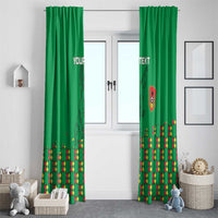 Custom Guinea Bissau Football Window Curtain Go Djurtus - Green Ver - Wonder Print Shop
