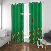 Custom Guinea Bissau Football Window Curtain Go Djurtus - Green Ver - Wonder Print Shop