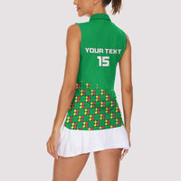 Custom Guinea Bissau Football Women Sleeveless Polo Shirt Go Djurtus - Green Ver - Wonder Print Shop