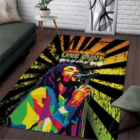Reggae Legend Bob Area Rug Grunge Style - Wonder Print Shop