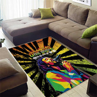 Reggae Legend Bob Area Rug Grunge Style - Wonder Print Shop