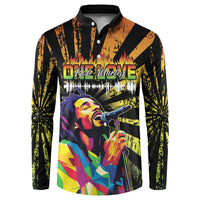 Reggae Legend Bob Button Sweatshirt Grunge Style - Wonder Print Shop