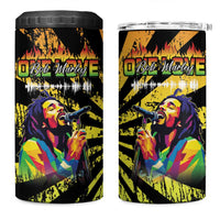 Reggae Legend Bob 4 in 1 Can Cooler Tumbler Grunge Style - Wonder Print Shop