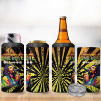 Reggae Legend Bob 4 in 1 Can Cooler Tumbler Grunge Style - Wonder Print Shop