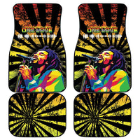 Reggae Legend Bob Car Mats Grunge Style - Wonder Print Shop