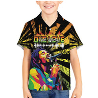 Reggae Legend Bob Family Matching Mermaid Dress and Hawaiian Shirt Grunge Style - Wonder Print Shop