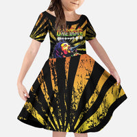 Reggae Legend Bob Family Matching Off Shoulder Maxi Dress and Hawaiian Shirt Grunge Style - Wonder Print Shop