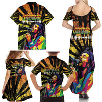 Reggae Legend Bob Family Matching Summer Maxi Dress and Hawaiian Shirt Grunge Style - Wonder Print Shop