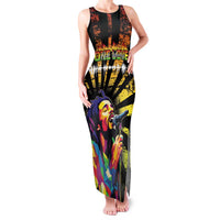 Reggae Legend Bob Family Matching Tank Maxi Dress and Hawaiian Shirt Grunge Style - Wonder Print Shop