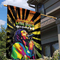 Reggae Legend Bob Garden Flag Grunge Style - Wonder Print Shop