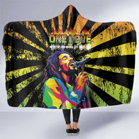 Reggae Legend Bob Hooded Blanket Grunge Style