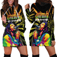 Reggae Legend Bob Hoodie Dress Grunge Style - Wonder Print Shop