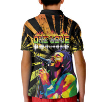 Reggae Legend Bob Kid Polo Shirt Grunge Style - Wonder Print Shop