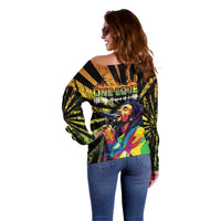 Reggae Legend Bob Off Shoulder Sweater Grunge Style - Wonder Print Shop