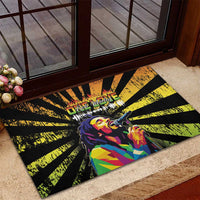 Reggae Legend Bob Rubber Doormat Grunge Style - Wonder Print Shop