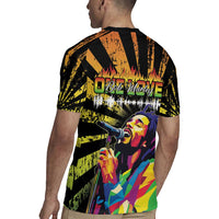 Reggae Legend Bob Rugby Jersey Grunge Style - Wonder Print Shop