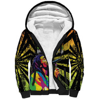 Reggae Legend Bob Sherpa Hoodie Grunge Style - Wonder Print Shop