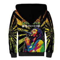 Reggae Legend Bob Sherpa Hoodie Grunge Style - Wonder Print Shop