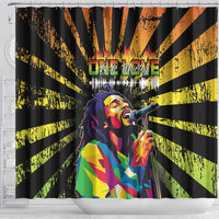 Reggae Legend Bob Shower Curtain Grunge Style