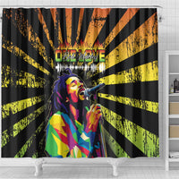 Reggae Legend Bob Shower Curtain Grunge Style