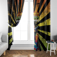 Reggae Legend Bob Window Curtain Grunge Style - Wonder Print Shop