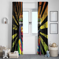 Reggae Legend Bob Window Curtain Grunge Style - Wonder Print Shop