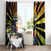 Reggae Legend Bob Window Curtain Grunge Style - Wonder Print Shop
