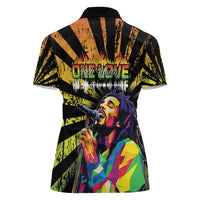 Reggae Legend Bob Women Polo Shirt Grunge Style - Wonder Print Shop
