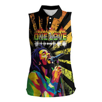 Reggae Legend Bob Women Sleeveless Polo Shirt Grunge Style - Wonder Print Shop