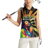 Reggae Legend Bob Women Sleeveless Polo Shirt Grunge Style - Wonder Print Shop