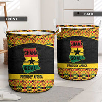 Afro Ghana Football Laundry Basket Black Stars Never Fall - Kente Pattern - Wonder Print Shop